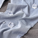 Summer Tencel Back Pocket Span Banding Wide Denim Pants
