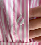 Mary Frill Stripe Shirt Long One Piece