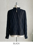 Riaki Frill See-Through Lace Blouse