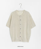 [unisex] Hugen Summer Boucle Round Knit Cardigan