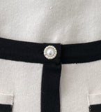 Eloa Square Color Matching Button Cardigan