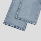 Pale wash wide denim pants