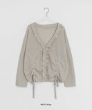 Hyoko Punching Summer Frill Knit Cardigan