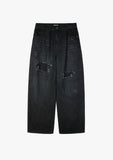 DESTROYED WASHING DENIM PANTS