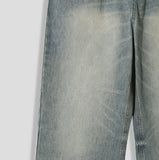 Marl flare denim pants