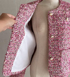 Setu Round Pearl Tweed Short Jacket