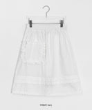 Ritte Pocket Frill Banding Midi Skirt