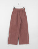 [unisex] Aichi banding pigment parachute wide pants