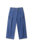 Pigment Balloon Stitch Cargo Denim Pants