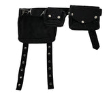 Button Strap Multi Pocket Belt Bag