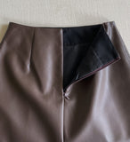 Roel Leather H-Line Skirt