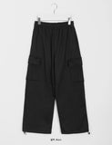 [unisex] Mulkin brushed banding wide cargo pants