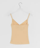 Orr Eyelet Punching Shirring V-Neck Strap Sleeveless
