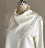 Credi Satin Tie Shawl Blouse