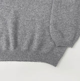 Open Collar Loose Fit Thick Long Sleeve Knit