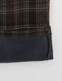 Nelling brushed check wide wool cargo pants