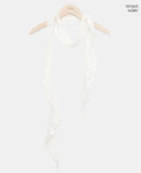 [Muffler Set] Diven Flower See-through Lace Blouse Set