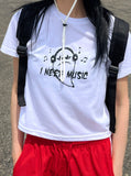 MUSIC HALF CROP T