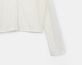 Cheche flower see-through button cardigan