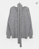 [Muffler SET] Dori Muffler Loose V-Neck Knit