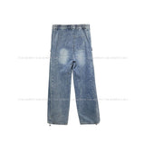 Maxi balloon snap denim pants