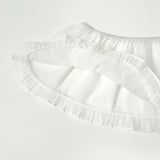 Layered See-Through Frill Banding Skirt