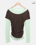 Tenro Short Sleeve Color Matching Round T-Shirt