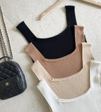 Breen Rib Square Knit Sleeveless