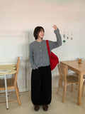 Recomi Cable Round Wool Knit Cardigan