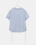 Tapee stripe ribbon strap pocket shirt