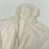 See-through High-Neck Lovely Frill Crop Summer Windbreaker