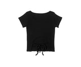 Slew Ribbon Back Silt Strap Short Sleeve T-Shirt