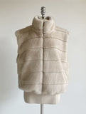 Teco High Neck Eco Fur Mink Vest
