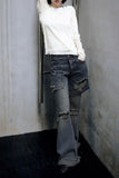 Layered Flare Jeans