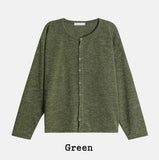 Nova Crop Heathered Round Cardigan