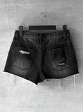 Flow Damage Denim Shorts
