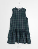 Tekoi Check Tiered Frill Midi One Piece