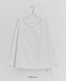 Pundy Slit Ribbon Off-Shoulder Sweatshirt