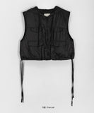 [BAONHAUS] Senbuts strap pocket nylon hood vest