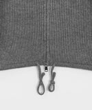 Toony string two-way knit zip-up