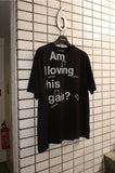 damage washing piercing t-shirt