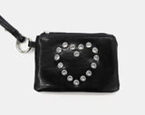 Lendin Heart Rivet Strap Keyring Mini Bag