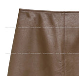 plain eco leather mini skirt