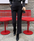 Luaz Banding Mink Brushed Bootcut Slacks