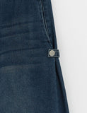 Gelott Stripe Carpenter Denim Balloon Wide Pants
