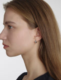 Ice Block Silver One-Touch Earrings S