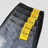 Span Relaxed Loose Long Bootcut Banding Denim Pants
