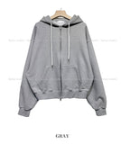 Metty Semi Crop Hooded Zip Up