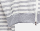 Nean Neko Stripe Two-Way Hood Zip-Up