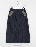 Binny non-fade banding color matching pocket long skirt